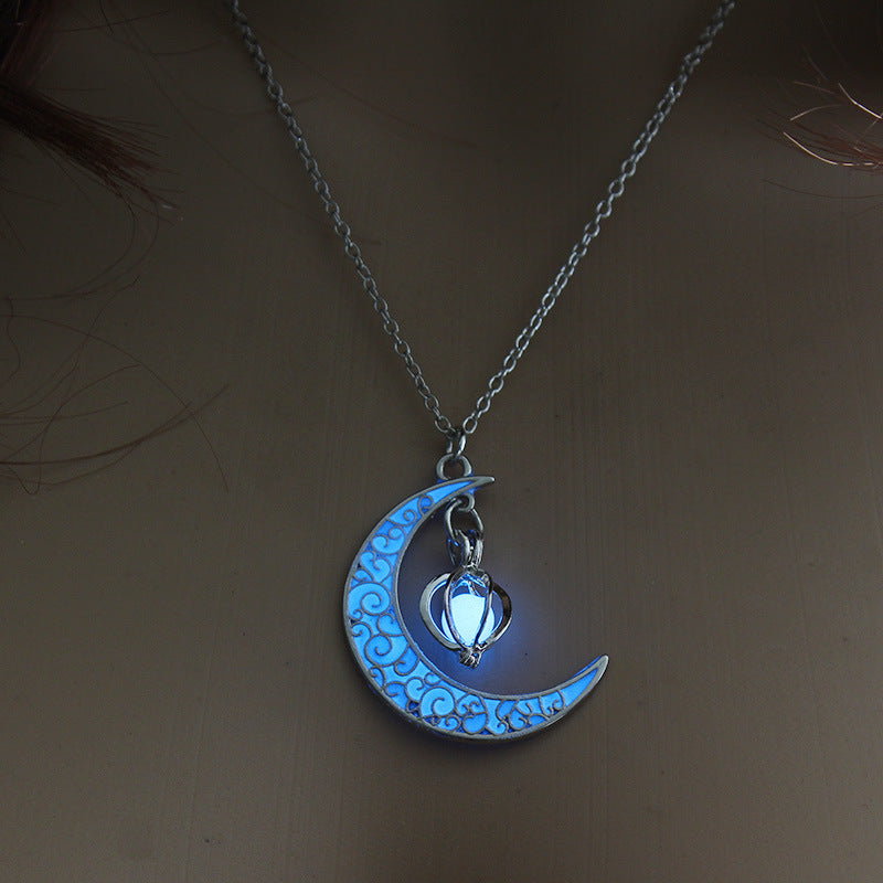 Celestial Light Crescent Pendant