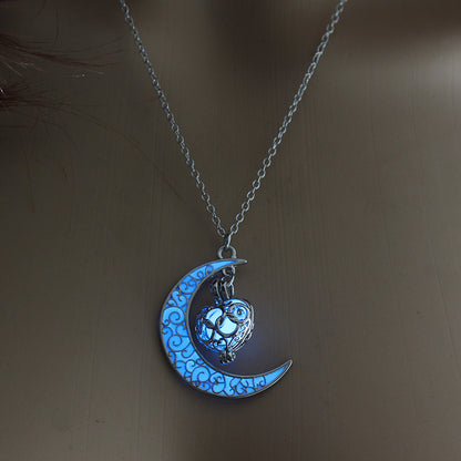 Celestial Light Crescent Pendant