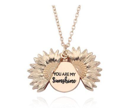 "You Are My Sunshine" Bloom Locket Necklace