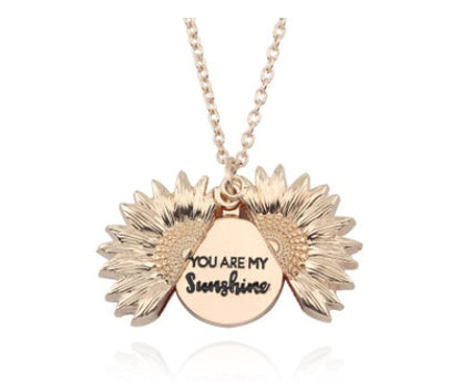 "You Are My Sunshine" Bloom Locket Necklace