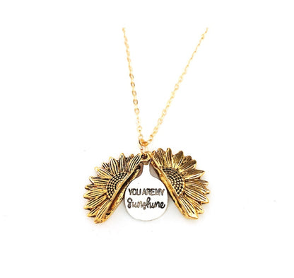 "You Are My Sunshine" Bloom Locket Necklace