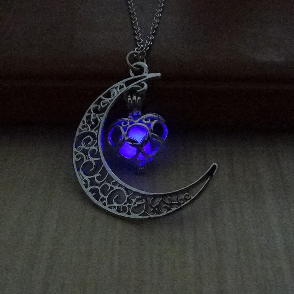 Celestial Light Crescent Pendant