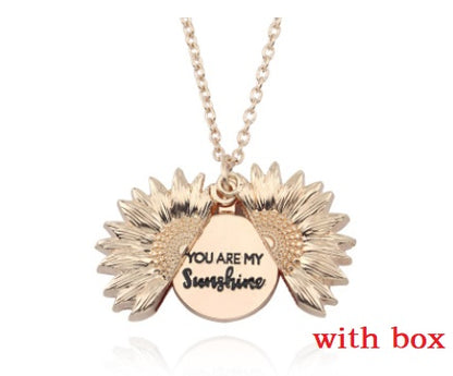 "You Are My Sunshine" Bloom Locket Necklace
