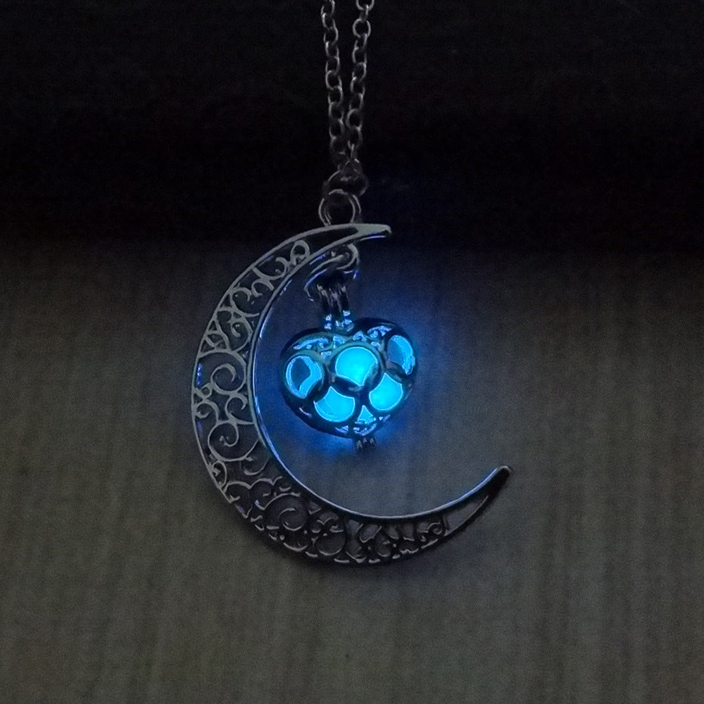 Celestial Light Crescent Pendant