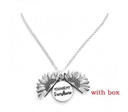 "You Are My Sunshine" Bloom Locket Necklace