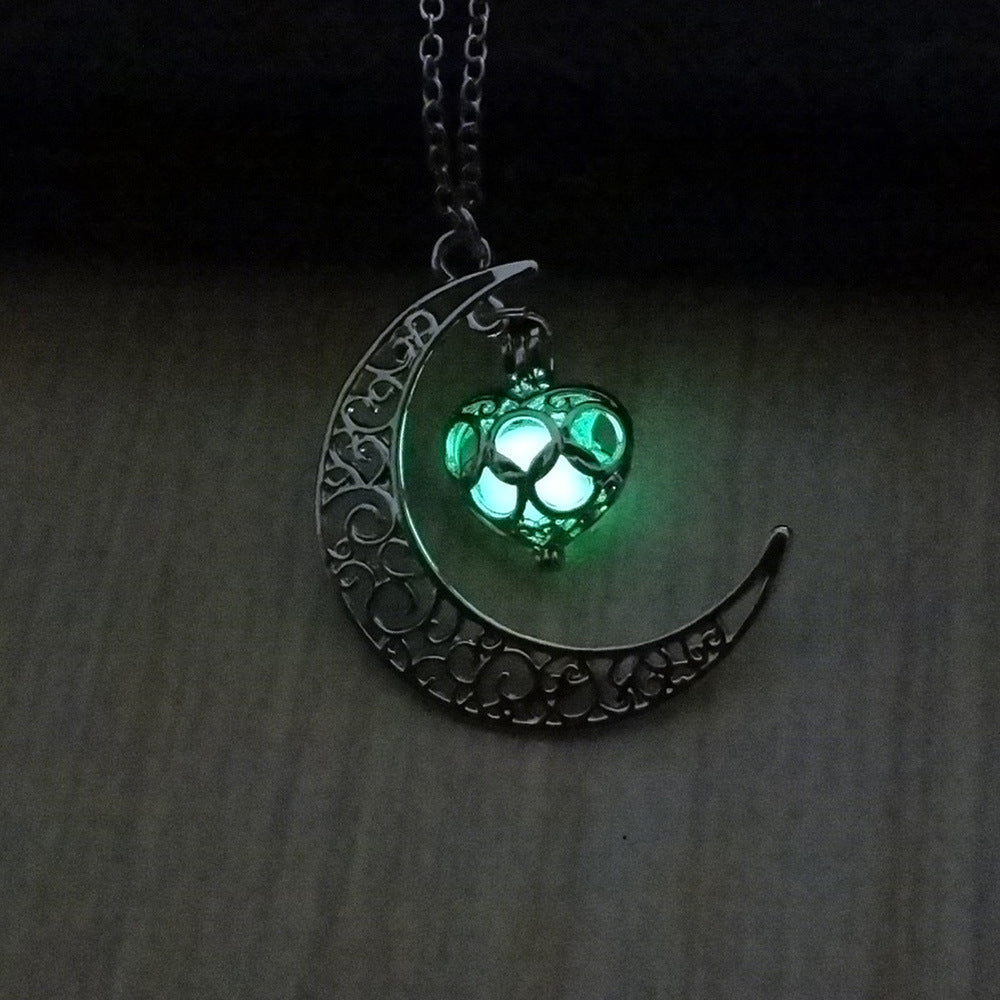 Celestial Light Crescent Pendant