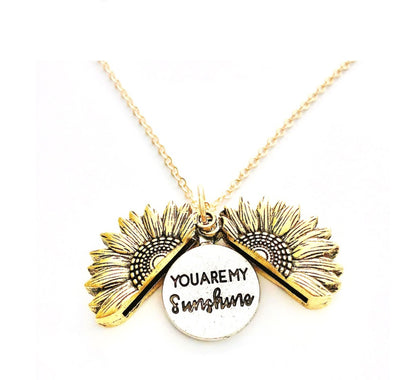 "You Are My Sunshine" Bloom Locket Necklace