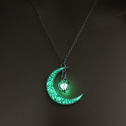Celestial Light Crescent Pendant