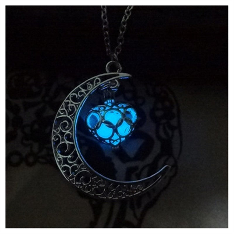 Celestial Light Crescent Pendant