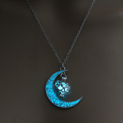Celestial Light Crescent Pendant