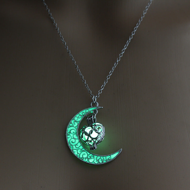 Celestial Light Crescent Pendant