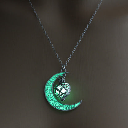 Celestial Light Crescent Pendant
